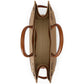 Devyn Leather Trim Twill Large Tote Bag