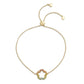 Faux Stone Signature Tea Rose Slider Bracelet