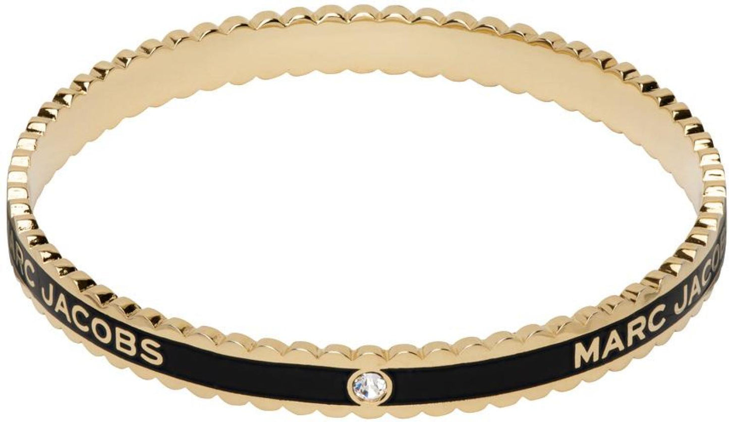 Black & Gold 'The Medallion Scalloped' Cuff Bracelet