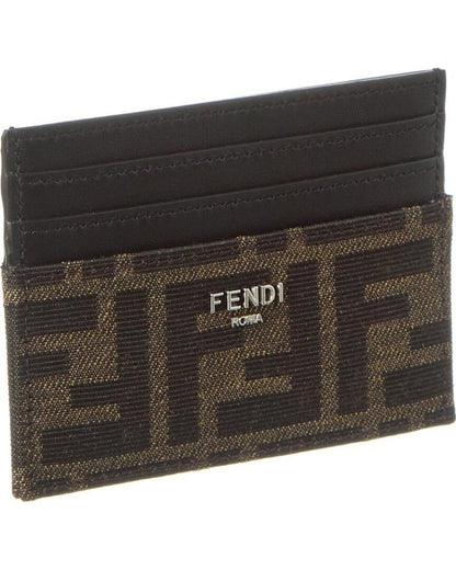 FENDI FF Leather Card Holder