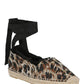 Saint Laurent Leopard-Print Espadrille Flats