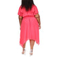 Plus Size Handkerchief-Hem Dress