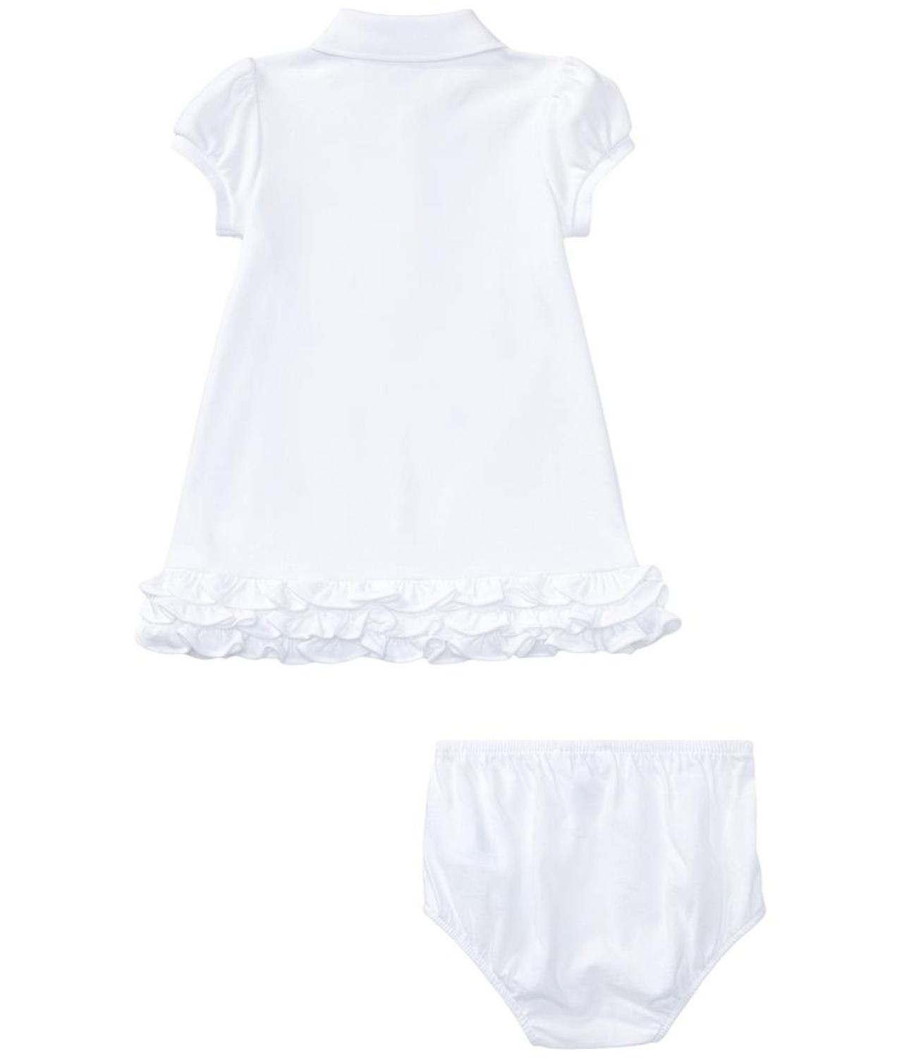 Baby Girl's Ruffled Polo Dress & Bloomers Set (Infant)