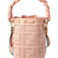 FENDI Mon Tresor Mini Canvas & Leather Bucket Bag