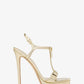 Berkley Metallic Snake Embossed Leather Stiletto Sandal