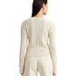 Cable-Knit Puff-Sleeve Sweater