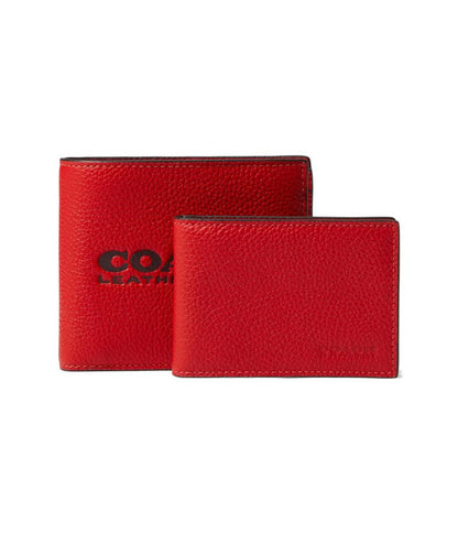 3-in-1 Wallet in Pebble Leather with Coach Leatherware Branding