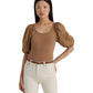 Stretch Cotton Puff-Sleeve Tee
