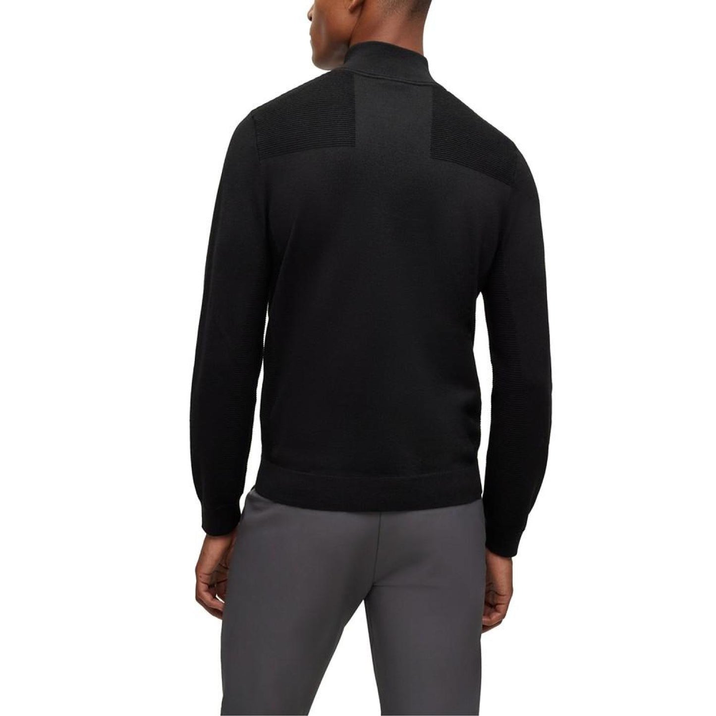 Men's Branded Zip-Neck Sweater