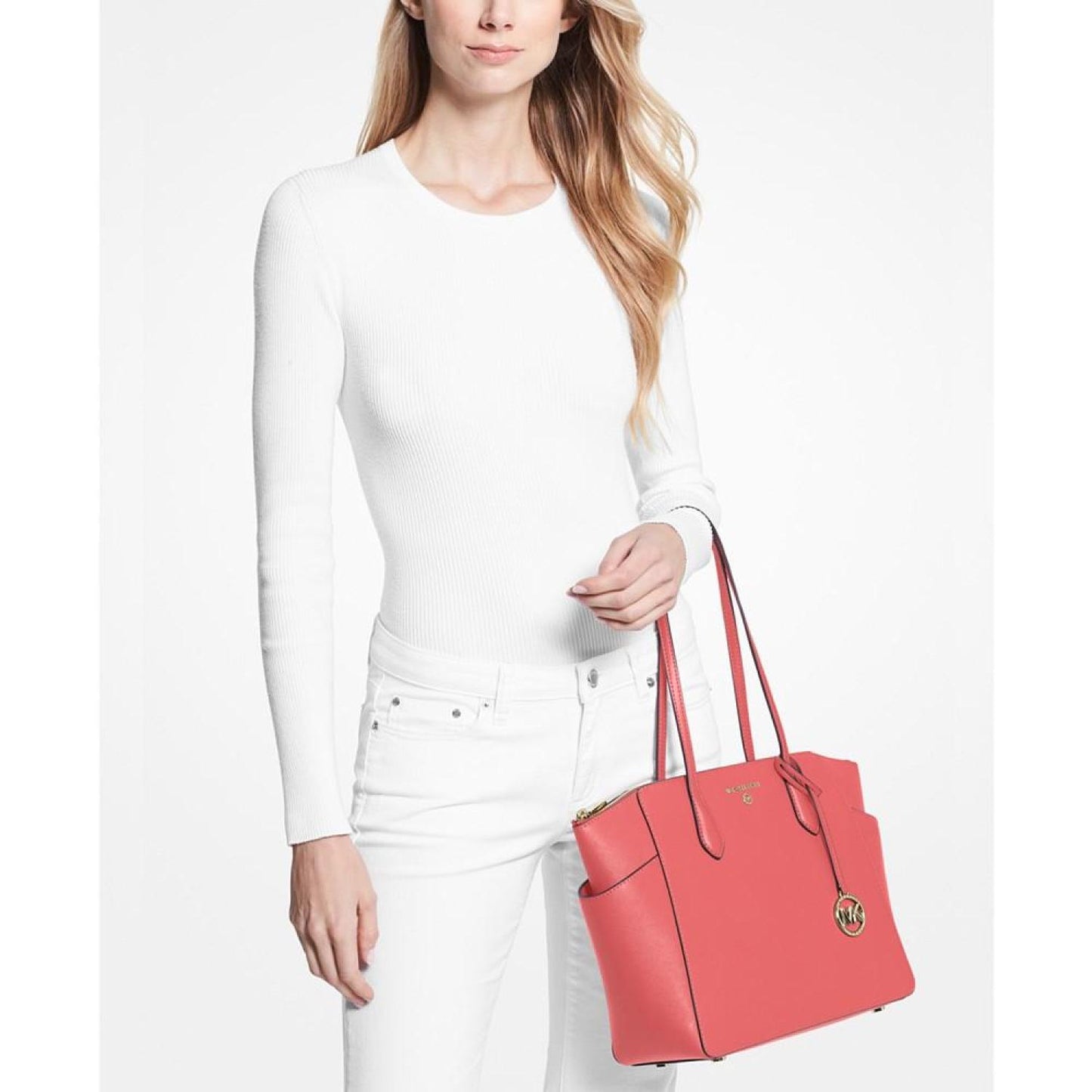 Marilyn Medium Top-Zip Leather Tote