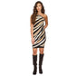 Women's Tiger Studded One-Shoulder Dress