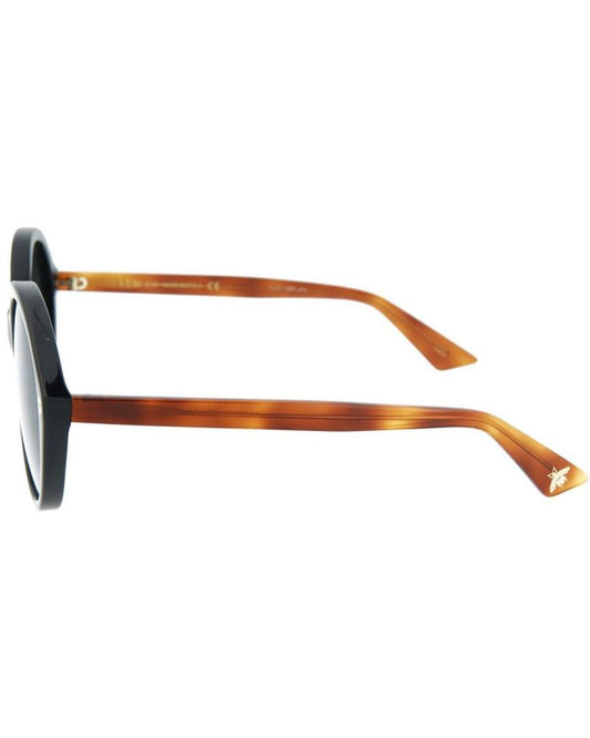 Gucci Women's Gucci Oval Black Ladies Sunglasses - GG0023S-003 mm Sunglasses