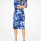 Floral Stretch-Cady Sheath Dress