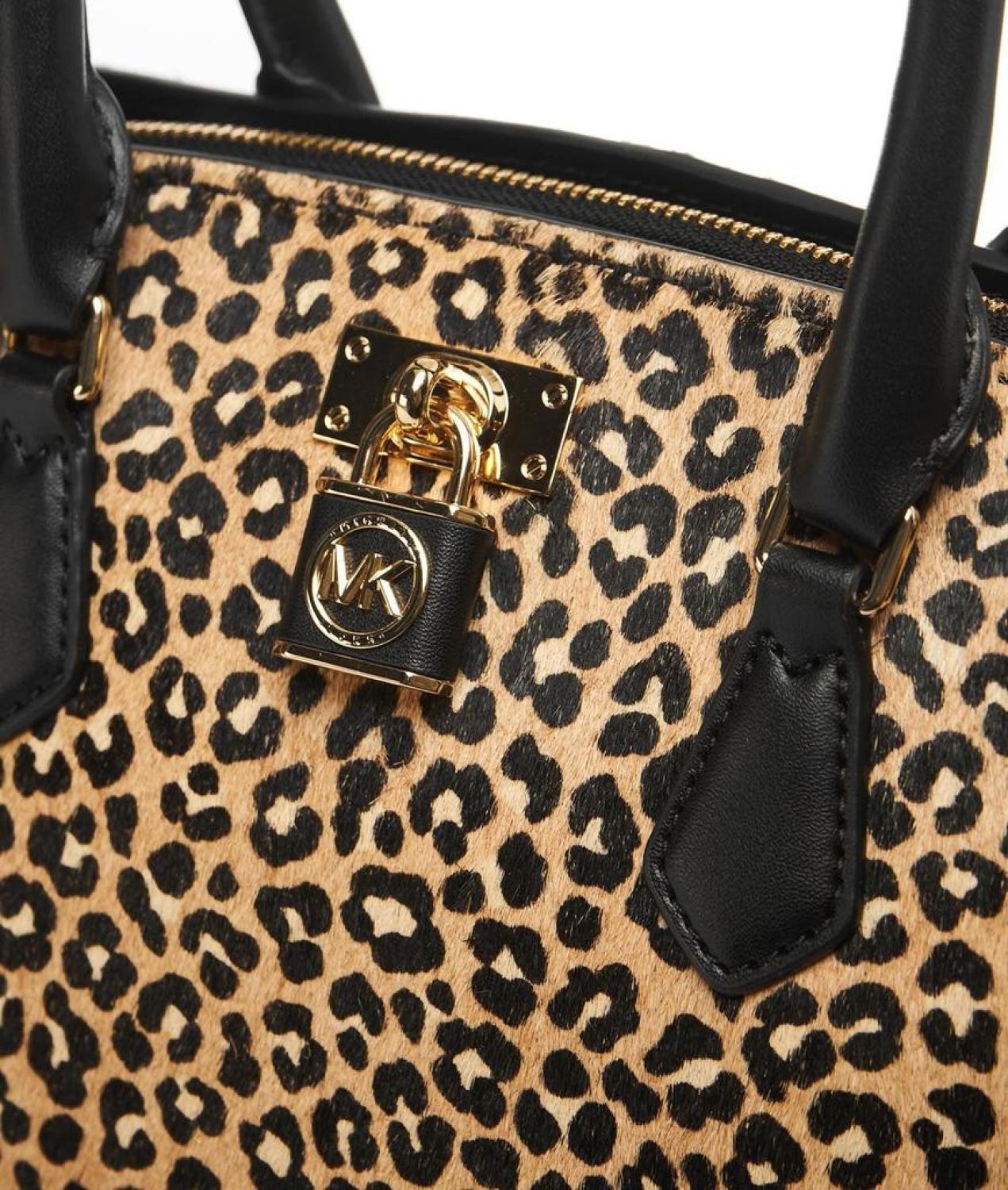 Michael Kors Ruby Leopard Printed Small Tote Bag