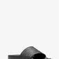 Gilmore Logo Embossed Faux Leather Slide Sandal