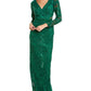Marchesa Notte Embroidered Lace Gown