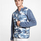 Camouflage Quilted Nylon Hooded Jacket
