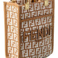 FENDI Sunshine Mini Raffia & Leather Tote