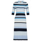 Ribbed-knit dress with button trim