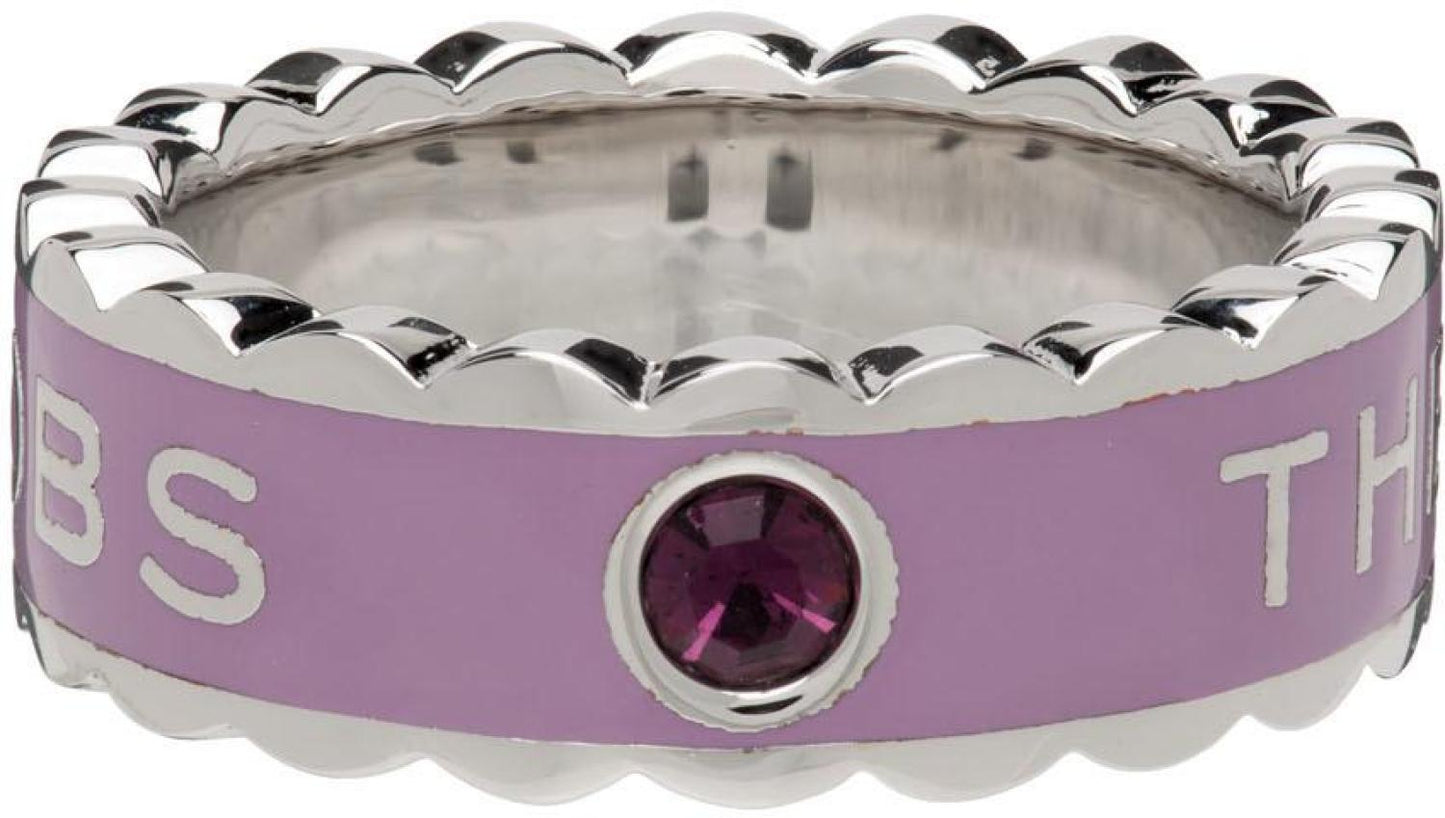 Silver & Purple 'The Scallop Medallion' Ring