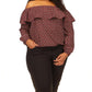 Plus Size Off Shoulder Peasant Top