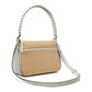 Hudson Woven Straw Medium Convertible Flap Shoulder Bag