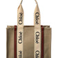 Chloé Woody Medium Canvas & Leather Tote