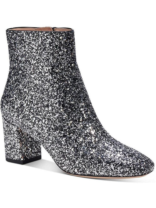 Junell Womens Glitter Round Toe Ankle Boots