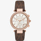Oversized Parker Pavé Rose Gold-Tone and Logo Watch