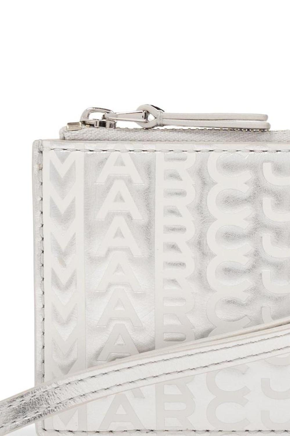 Marc Jacobs The Monogram Metallic Top Zip Wristlet Wallet
