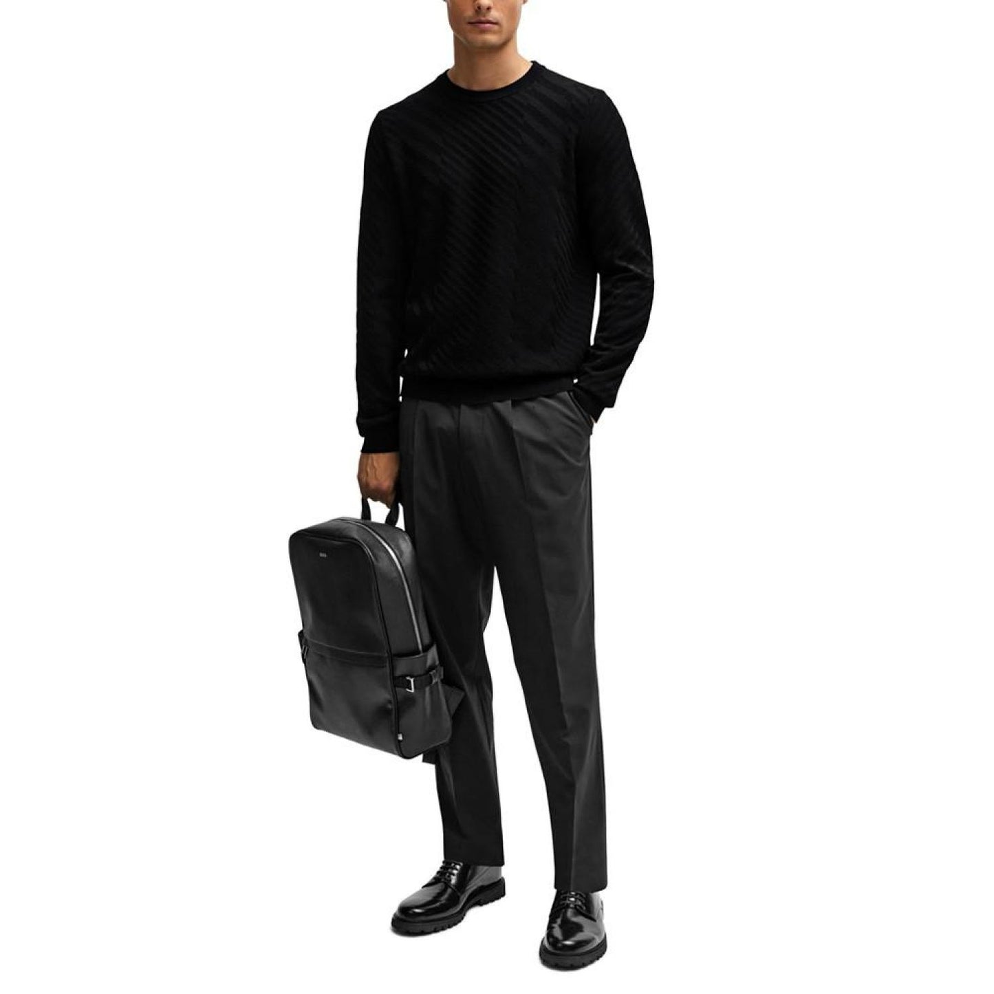 BOSS by Men's Graphic-Jacquard Sweater