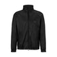Faux-leather relaxed-fit jacket with framed logo