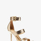 Amal Metallic Snake Embossed Leather Sandal