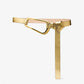 Angelina Metallic Python Embossed Leather Belt