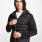 Camouflage Quilted Nylon Hooded Jacket