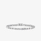 Precious Metal-Plated Sterling Silver Cubic Zirconia Tennis Bracelet