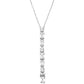 Sterling Silver Mixed Stone Lariat Necklace