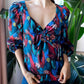 Tropical Sweetheart Blouse In Midnight Jungle