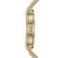 Women's Metro Three-Hand Nude Leather Watch 34mm Gift Set