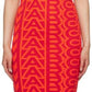 Red 'The Monogram Racer Rib Dress' Midi Dress