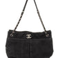 Chanel Black Nubuck Leather Natural Beauty Tote Bag