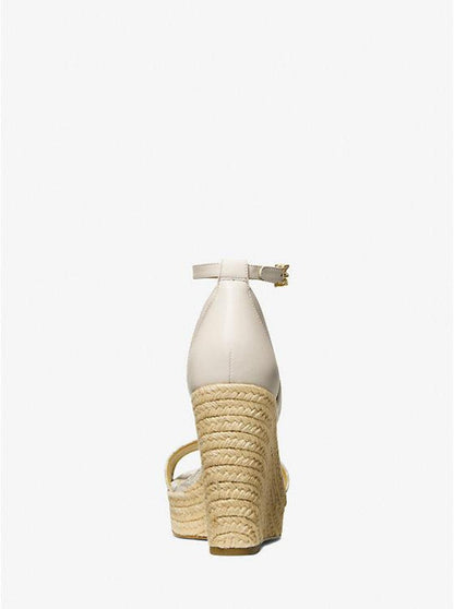 Kimberly Logo and Leather Wedge Sandal