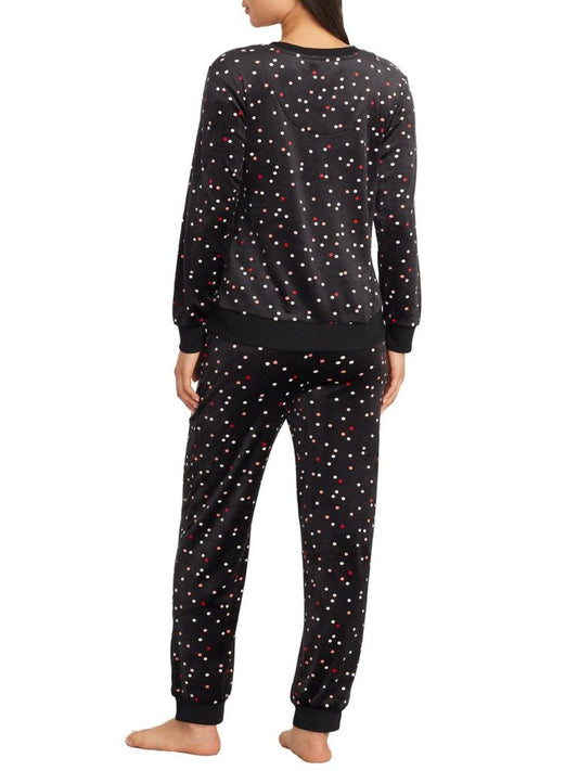 kate spade new york Women's V-Neck Velour Knit Pajama Set