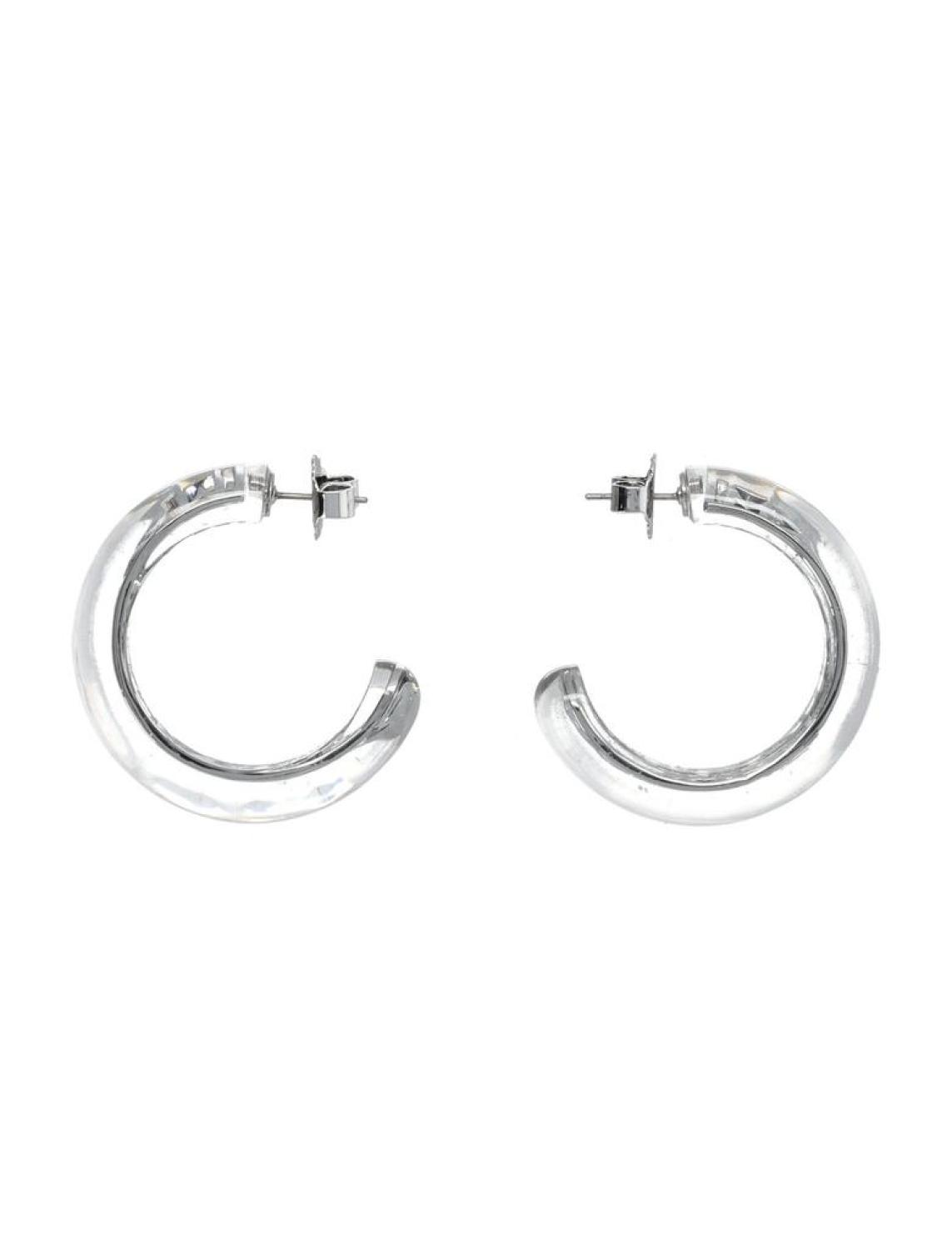 Marc Jacobs Logo Plaque Hoop Earrings