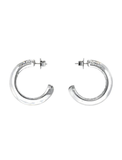 Marc Jacobs Logo Plaque Hoop Earrings