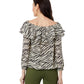 Tiger Ruffle Top