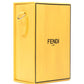 FENDI Vertical Box signature yellow black crossbody structured bag