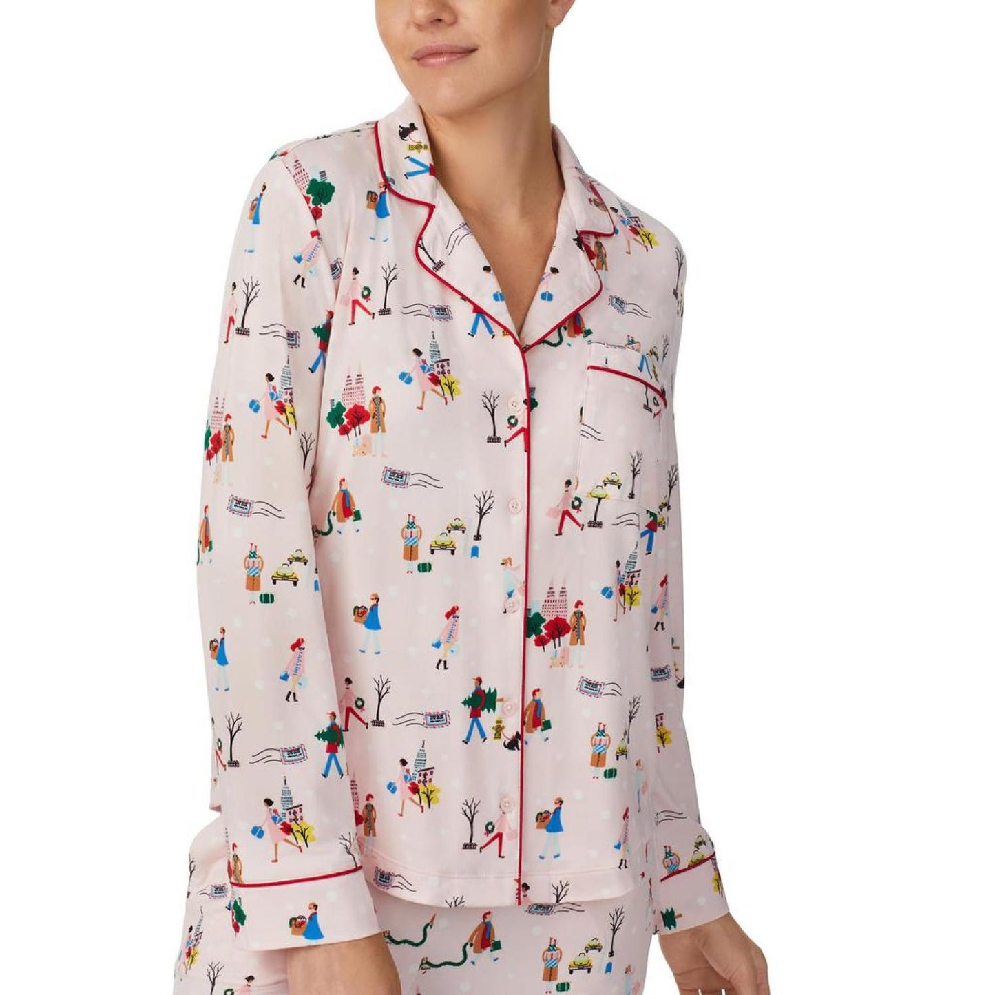 Cozy Brushed Jersey Notch Collar PJ Set