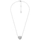Sterling Silver or 14k Rose Gold-plated Sterling Silver Tapered Baguette Heart Pendant Necklace