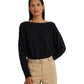 Cotton-Blend Dolman-Sleeve Sweater
